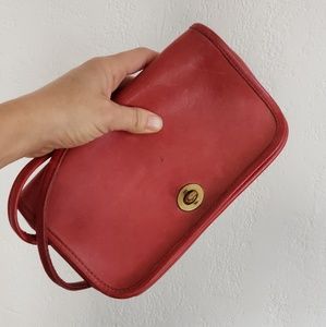 Vintage red Coach leather purse